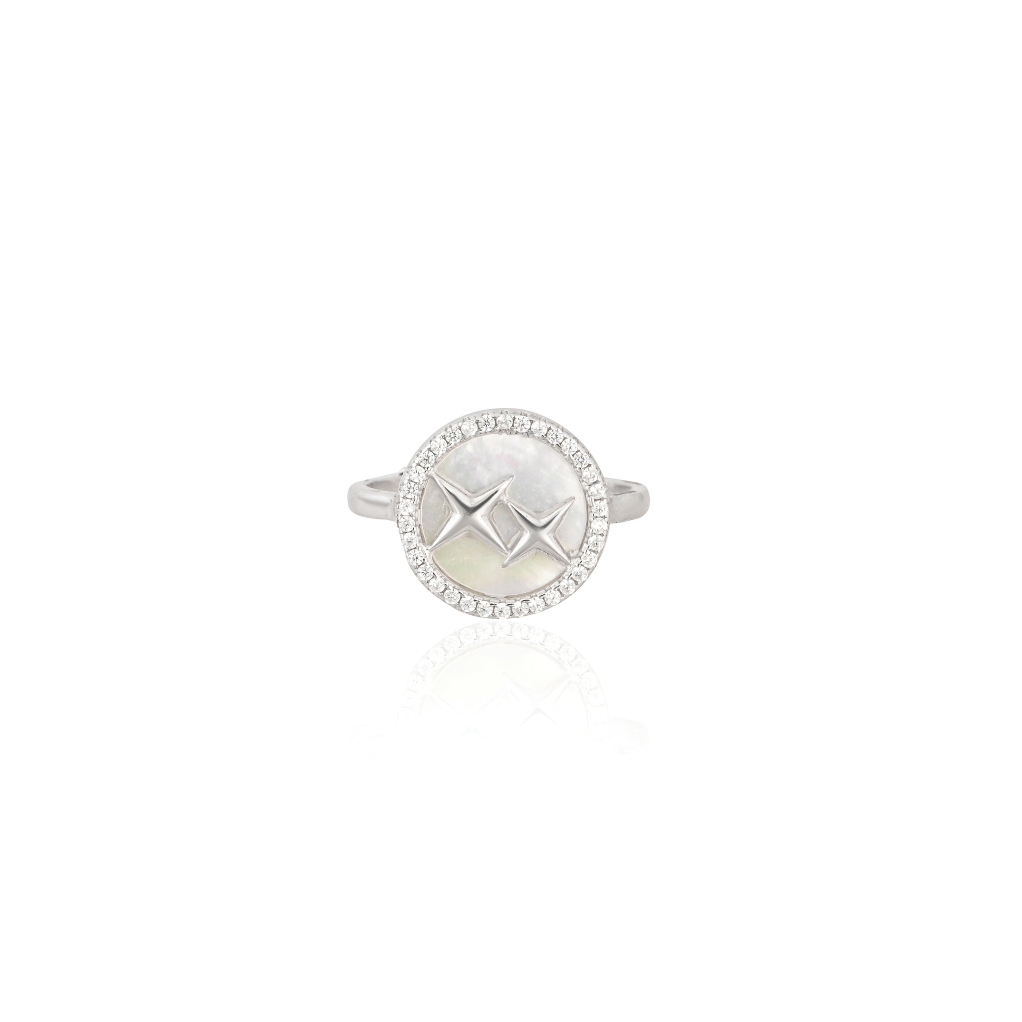Celestial Glow Ring in 925 Sterling Silver with Cubic Zirconia – Shine Like the Star You Are