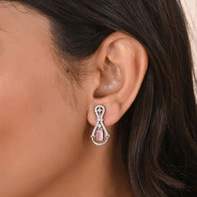 925 Sterling Silver Necklace Set with Glimmering Cubic Zirconia-Model