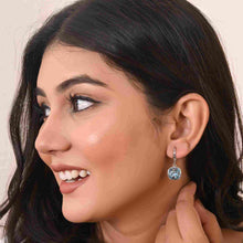 Blue Cubic Zirconia 925 Sterling Silver Drop Earrings – Timeless Grace with a Modern Twist-Model-1