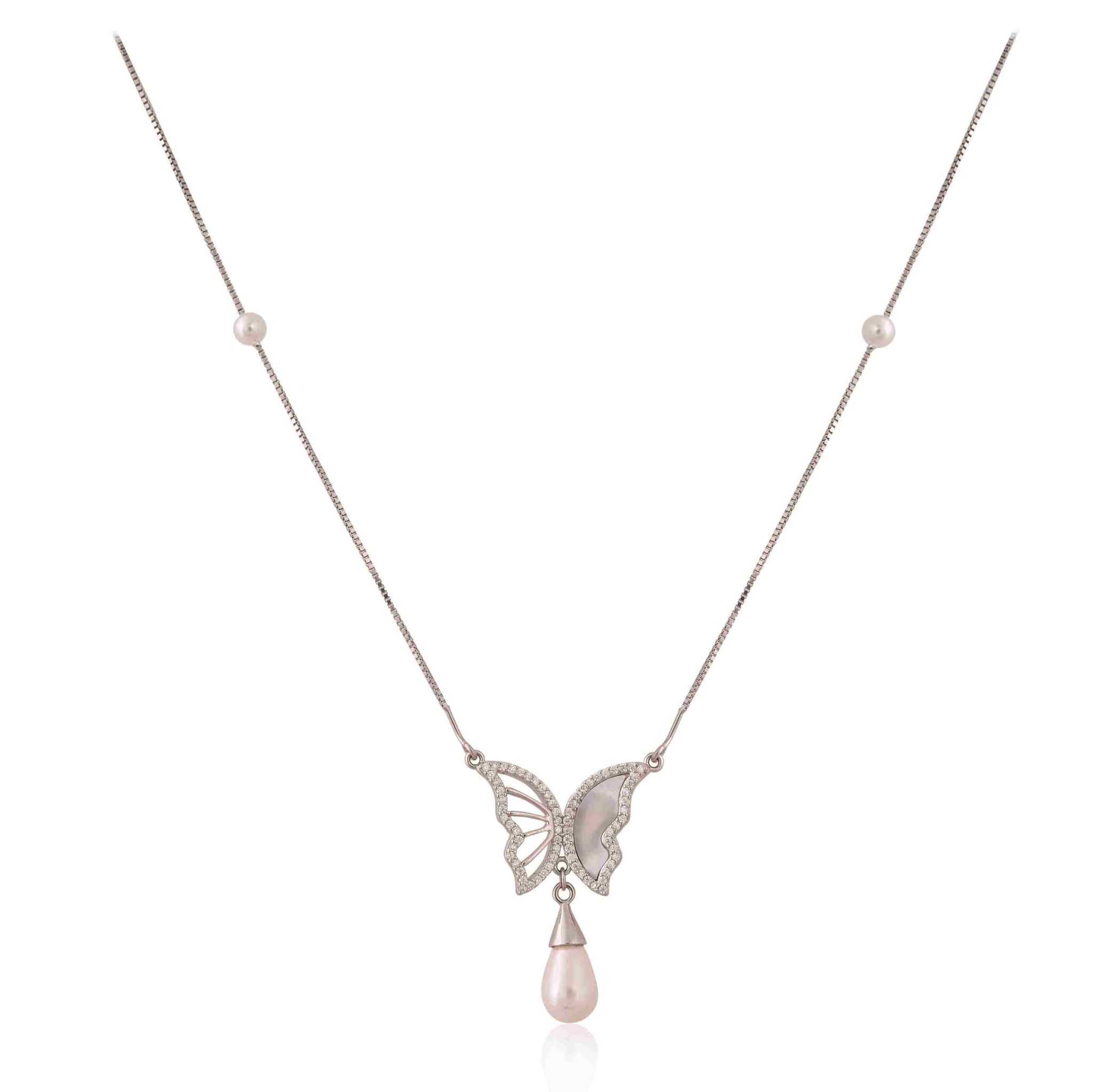 Butterfly Elegance Pendant in 925 Sterling Silver with Cubic Zirconia – Grace That Takes Flight
