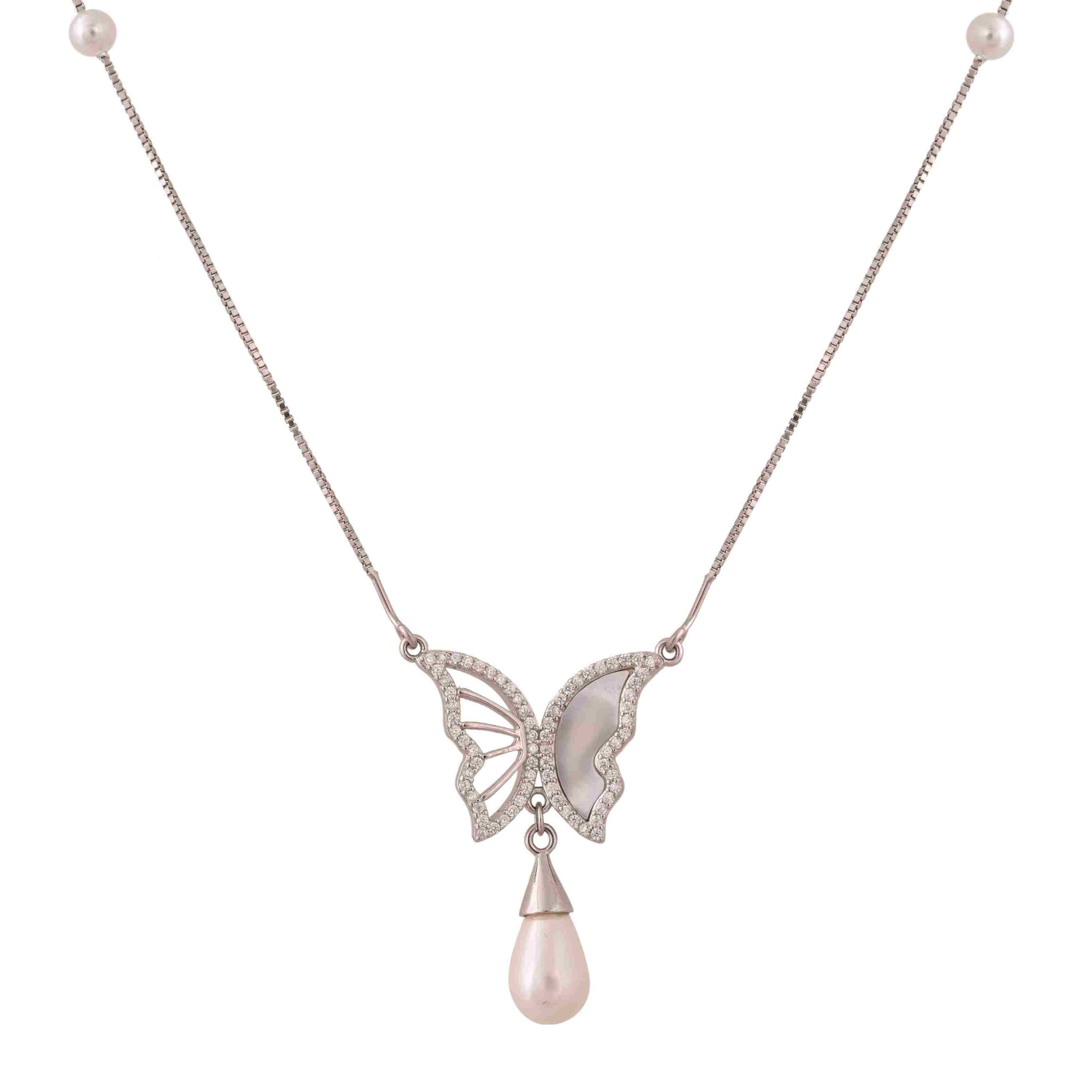 Butterfly Elegance Pendant in 925 Sterling Silver with Cubic Zirconia – Grace That Takes Flight