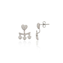 Chic 925 Sterling Silver Heart Drop Earrings with Cubic Zirconia – For the Love of Sparkle