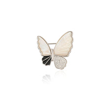 Chic Butterfly Brooch in 925 Sterling Silver with Cubic Zirconia