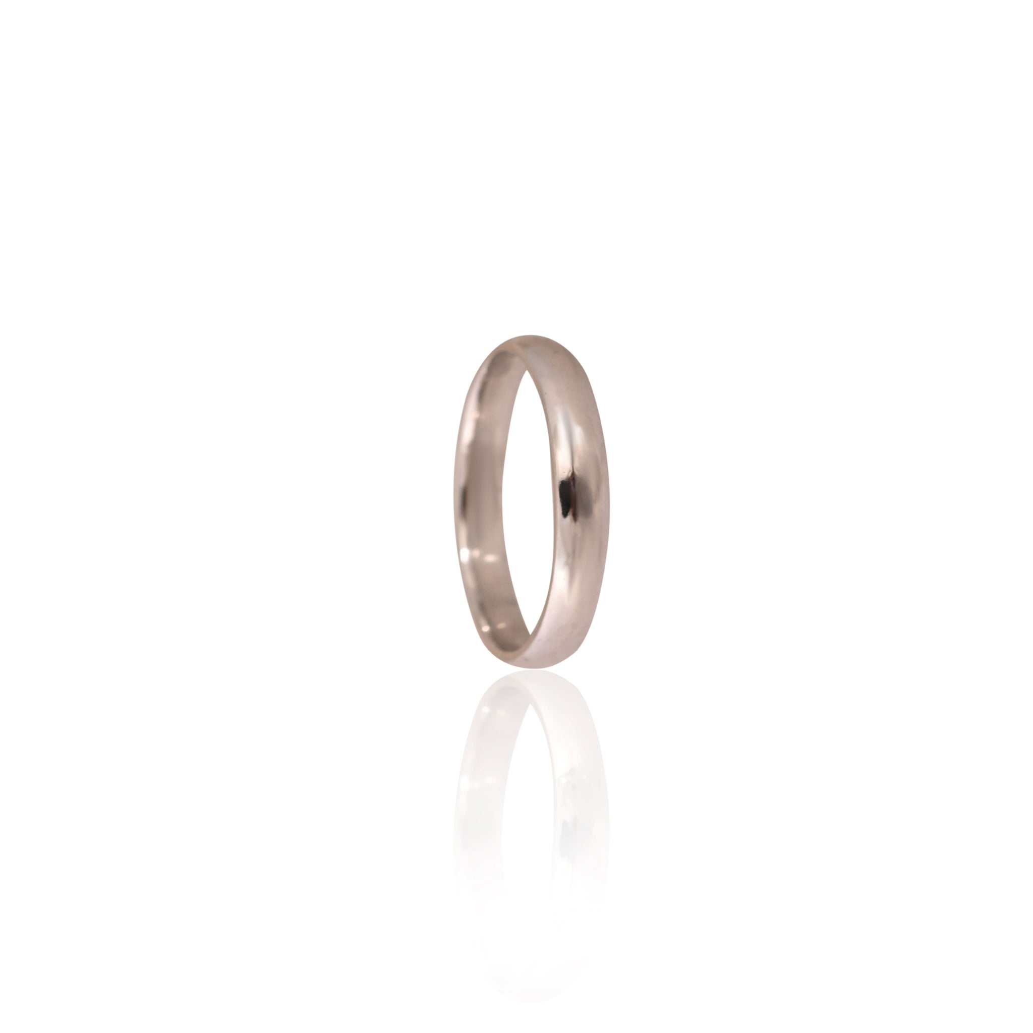 Classic Polished 925 Sterling Silver Wedding Band Ring for Women