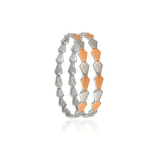 Contemporary Two-Tone 925 Sterling Silver Bangles for Women