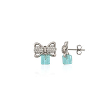 silver earrings jewellery for ladies side angle front faced white background