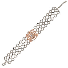 Elegant 925 Sterling Silver Bracelet with Heart Motifs & Cubic Zirconia – Where Romance Meets Radiance