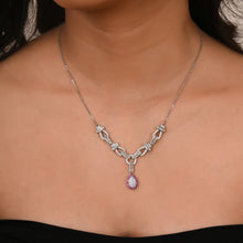 92.5 sterling silver cross necklace for women worn by a model