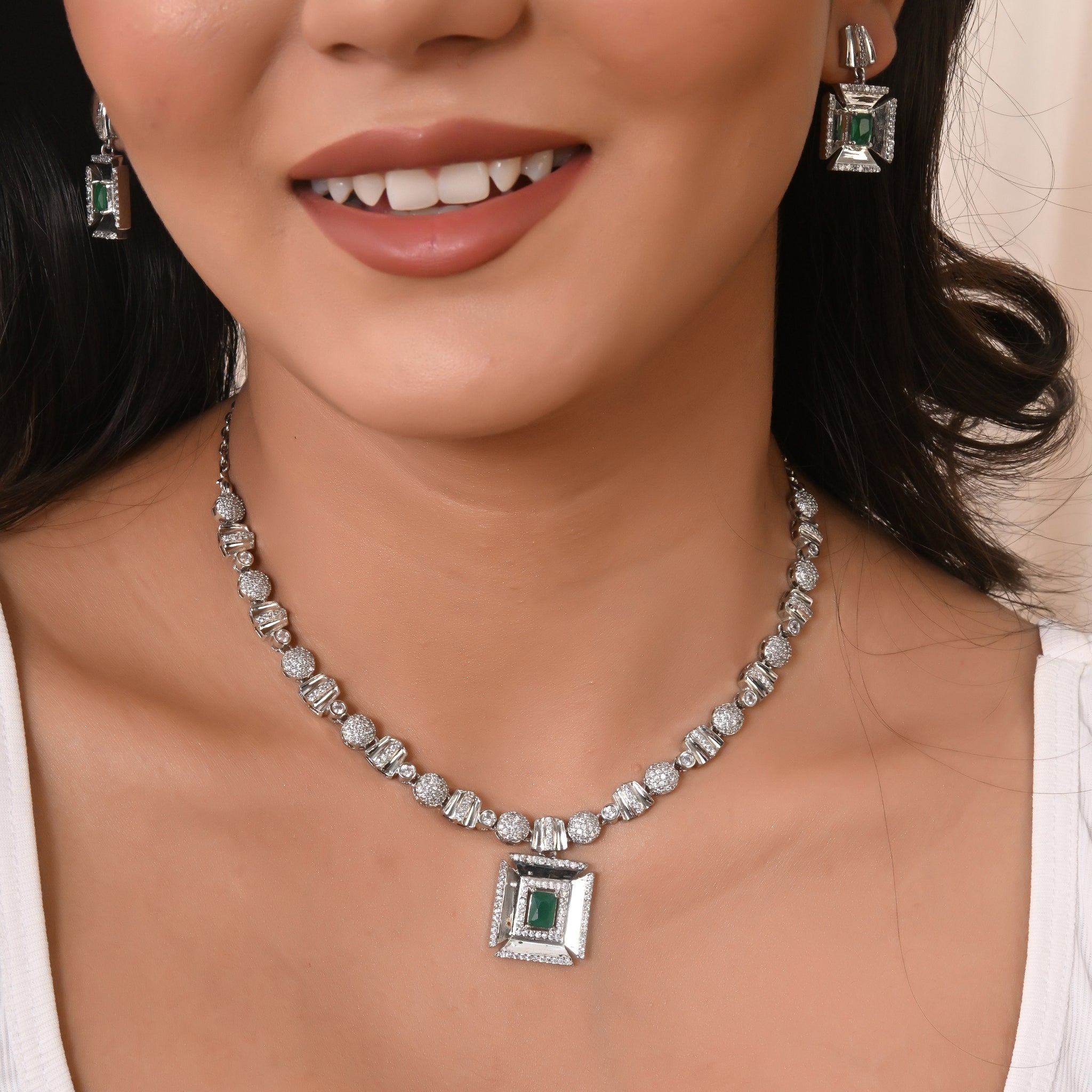 The Silver Stone Symphony Necklace For Women