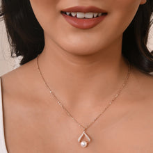 92.5 sterling silver pendant for women worn by a model