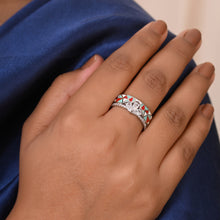 Radiant Mirage 925 Sterling Silver Ring with Cubic Zircon – Where Geometry Meets Grace