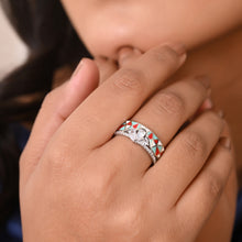 Radiant Mirage 925 Sterling Silver Ring with Cubic Zircon – Where Geometry Meets Grace