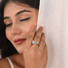 925 Sterling Silver Open Heart Ring with Cubic Zirconia – Sparkle with Love & Style