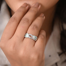 Infinity Sparkle 925 Sterling Silver Ring with Cubic Zircon Accents