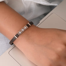 Rose Gold-Toned 925 Sterling Silver Bracelet with Cubic Zirconia – Where Strength Meets Sparkle