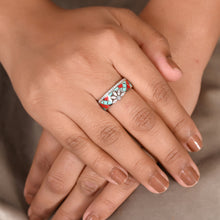 Blossom Mosaic Cubic Zircon 925 Sterling Silver Ring – A Burst of Color and Sparkle for Your Everyday Glow