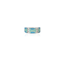 Ocean Tides 925 Sterling Silver Ring with CZ Stones – A Wave of Color and Sparkle