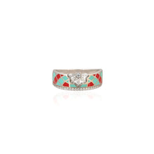 Blossom Mosaic Cubic Zircon 925 Sterling Silver Ring – A Burst of Color and Sparkle for Your Everyday Glow