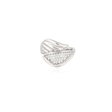 Waves of Shine 925 Sterling Silver Ring with Cubic Zirconia – Grace in Every Curve