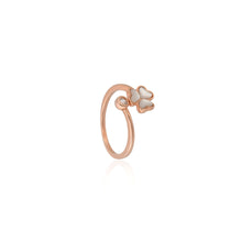 Rose Gold Plated Clover Ring in 925 Sterling Silver – A Lucky Charm with a Sparkle Twist