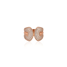 Chunky Rose Gold-Plated Silver Ring with Cubic Zirconia – Bold, Brilliant & Beautifully You