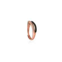 Rose Gold Dual-Tone 925 Sterling Silver Ring with Cubic Zirconia – Bold Elegance Meets Everyday Sparkle