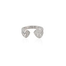 925 Sterling Silver Open Heart Ring with Cubic Zirconia – Sparkle with Love & Style