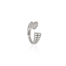 925 Sterling Silver Open Heart Ring with Cubic Zirconia – Sparkle with Love & Style