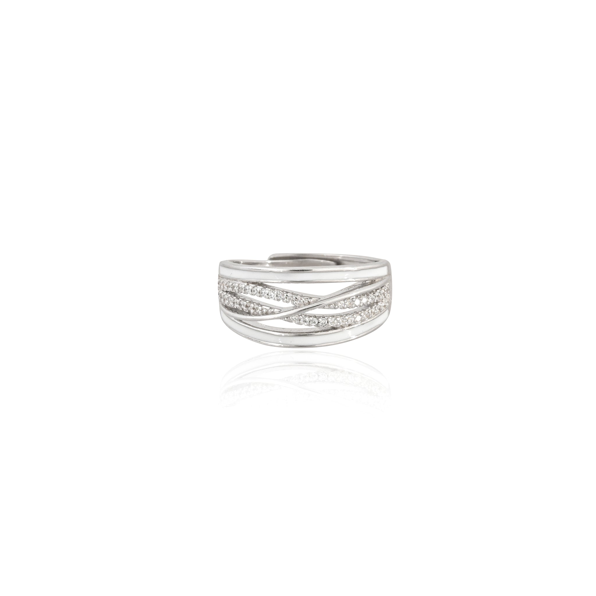 Split Shank 925 Sterling Silver Ring with Cubic Zirconia – Subtle Sparkle, Timeless Charm