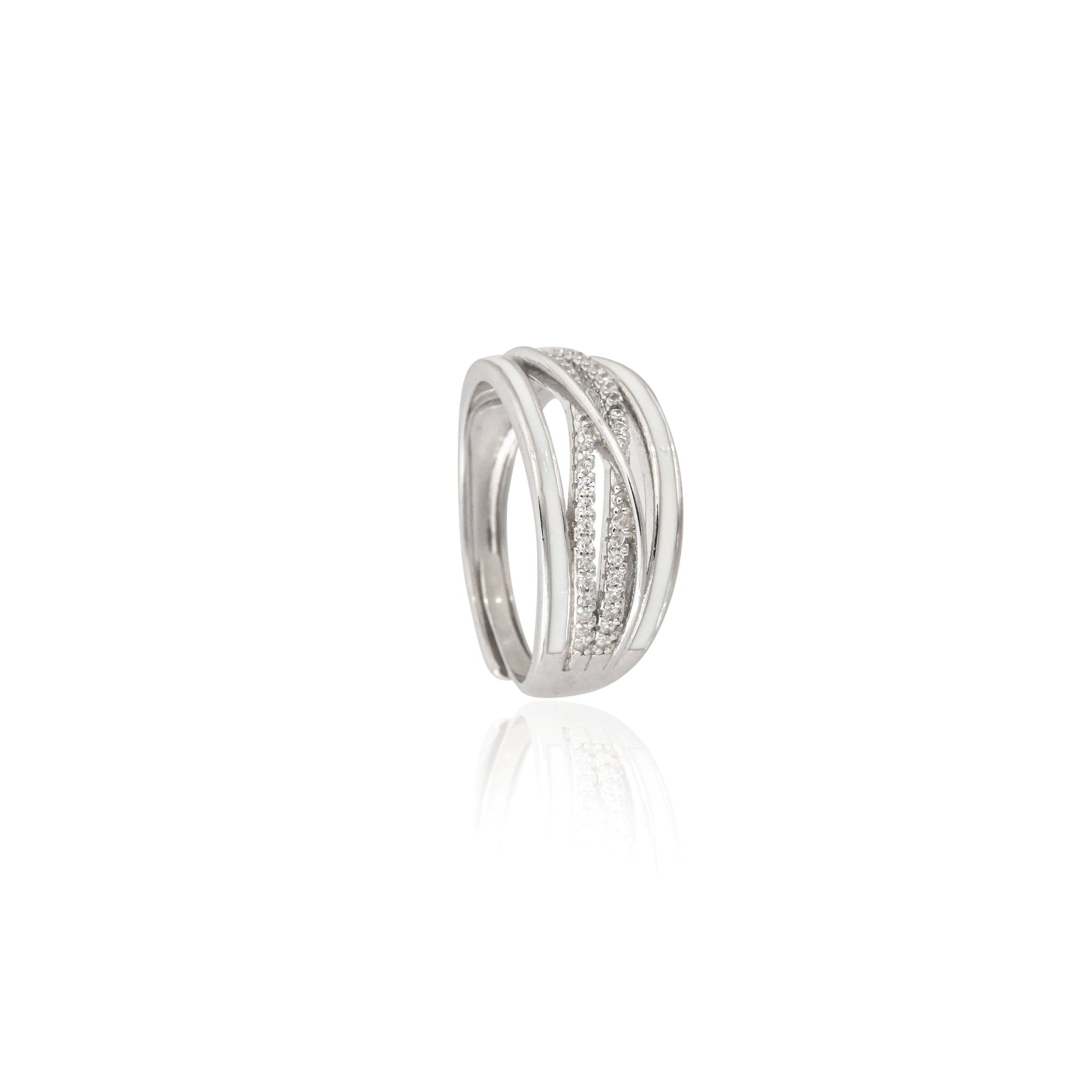Split Shank 925 Sterling Silver Ring with Cubic Zirconia – Subtle Sparkle, Timeless Charm