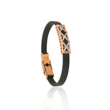 Elegant Rose Gold Plated Sterling Silver Bracelet with Criss-Cross Cubic Zirconia Design – A Modern Classic