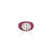 Bold 925 Sterling Silver Cocktail Ring with Pink Accents & Cubic Zirconia – Make Every Moment Sparkle
