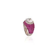 Bold 925 Sterling Silver Cocktail Ring with Pink Accents & Cubic Zirconia – Make Every Moment Sparkle