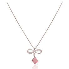 Dainty Infinity Pendant Necklace in Silver with Cubic Zirconia – 16 to 17.5 Inches Adjustable