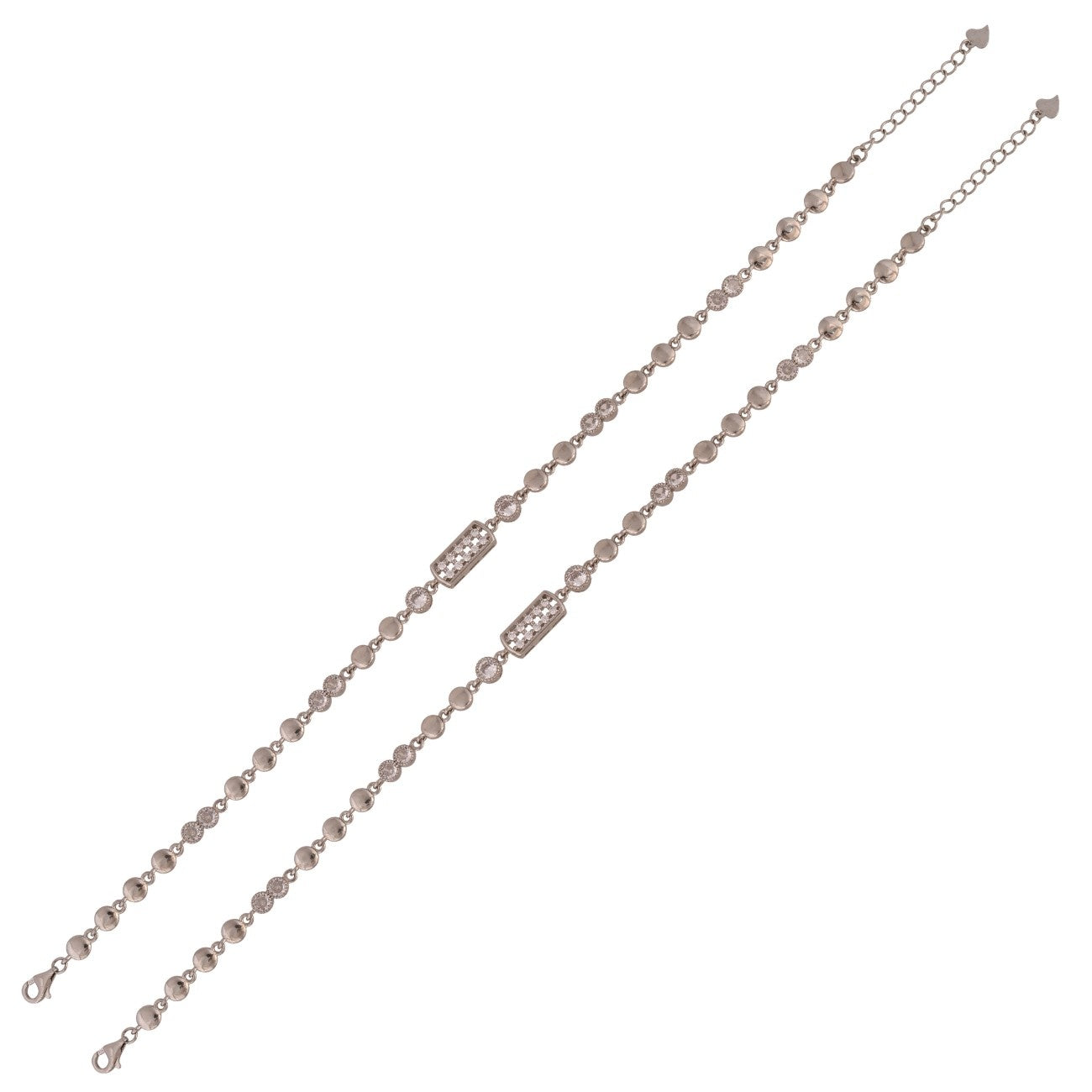 Dazzling 925 Sterling Silver Anklets with Cubic Zirconia – Sparkle with Every Step