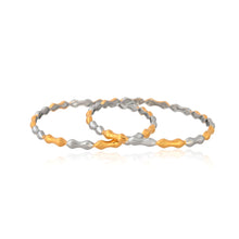 Dual-Tone Bangles in 925 Sterling Silver for Daily Wear