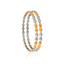 Dual-Tone Bangles in 925 Sterling Silver for Daily Wear