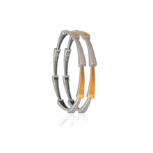 Dual Tone bangles in 925 Sterling Silver for Women-Model