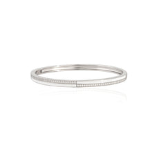 Elegant 925 Sterling Silver Cubic Zirconia Bangle Bracelet