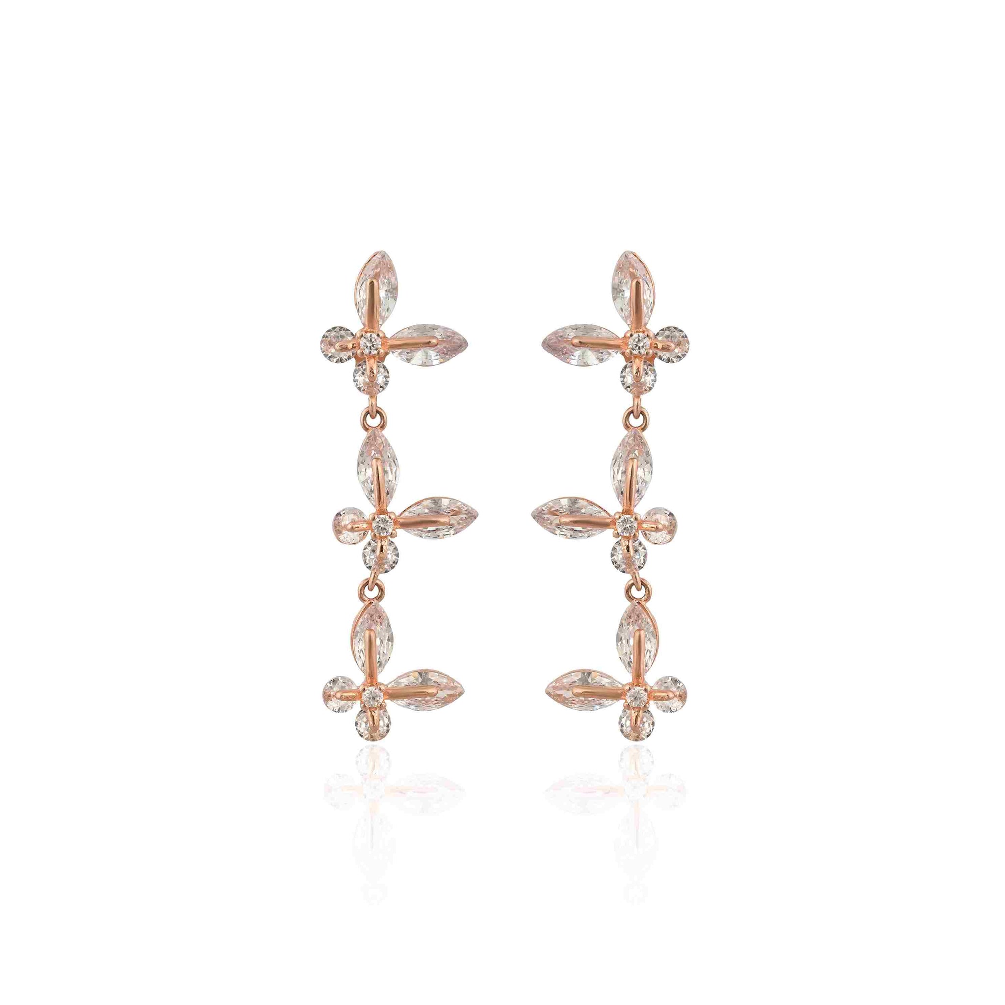 Elegant 925 Sterling Silver Cubic Zirconia Dangle Earrings – Sparkle That Speaks Volumes