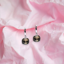 Elegant 925 Sterling Silver Drop Earrings with Smoky Cubic Zirconia Stones – Timeless Sparkle for Every Occasion