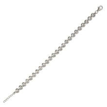 Elegant 925 Sterling Silver Heart Bracelet with Sparkling Cubic Zirconia – A Timeless Symbol of Love and Grace