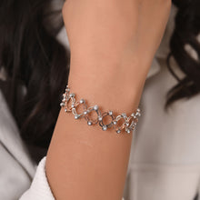 Elegant Dual-Use Silver Ring-Cum-Bracelet with Cubic Zirconia-model