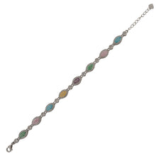 Elegant Multicolor Marquise Cubic Zirconia Bracelet in 925 Sterling Silver