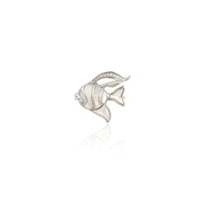 Elegant Ocean-Inspired Fish Brooch in 925 Sterling Silver with Cubic Zirconia Accents