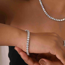 Elegant Sparkle: Classic Silver Tennis Bracelet with Cubic Zirconia