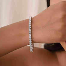 Elegant Sparkle: Classic Silver Tennis Bracelet with Cubic Zirconia
