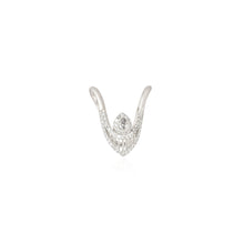 Elegant V-Shaped 925 Sterling Silver Ring with Cubic Zirconia – Shine Bright, Stay Charming