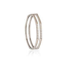 Graceful Silver and Cubic Zirconia Bangles Perfect for Gifting