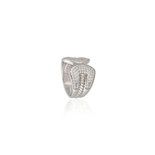 Minimalist Sparkle: 925 Sterling Silver Bar Ring with Cubic Zirconia